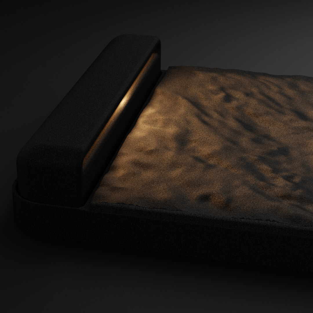 LED Светильник для шаговой плиты STONE Черный Сланец 330х75х98мм