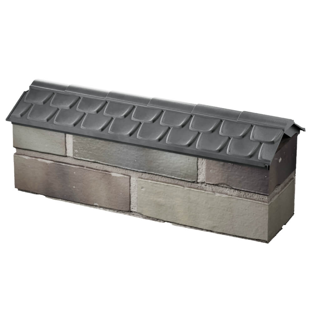 Парапет Zking Эльбрус Серый с посадкой на 0.5 кирпича (130мм)